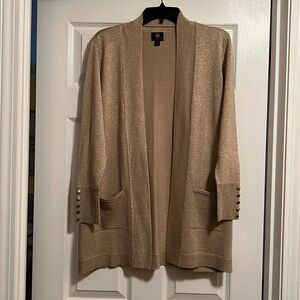 JM Collection Metallic Gold sweater
